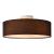 Plafonieră Omaha maro cu 3x E27, Ø45 cm, design modern din organza