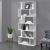 Bibliotecă Borrby albă 192x80x24 cm, design modern, en.casa
