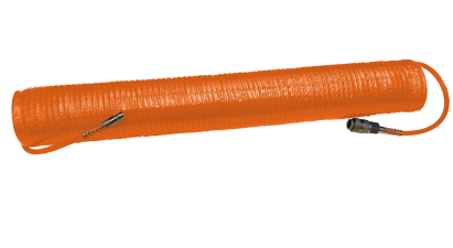 Furtun aer compresor spiralat STAGER 10 m, PVC, 29 bar, cuple rapide