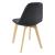 Set 6 scaune dining Kopparberg negre tapițate cu picioare din fag