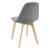 Set 4 scaune dining Kopparberg gri deschis, tapitate, en.casa
