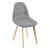 Set 4 scaune dining Kopparberg gri deschis, tapitate, en.casa