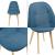 Set 4 scaune dining albastre tapitate Kopparberg, en.casa