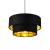 Lustră suspendată Lopar 40 cm negru/auriu, design modern lux.pro