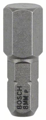 Set 3 biti Bosch HEX 8 Extra Hard, 25 mm, prindere 1/4 inch