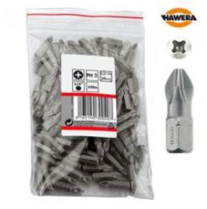 Bit surubelnita Hawera PH3, 25 mm, prindere 1/4 inch, pentru insurubare precisa