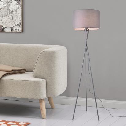 Stehlampe Grenoble Grau [lux.pro]