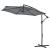 Umbrelă suspendată Budva 270 cm din poliester și oțel, gri