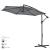 Umbrelă suspendată Budva 270 cm din poliester și oțel, gri