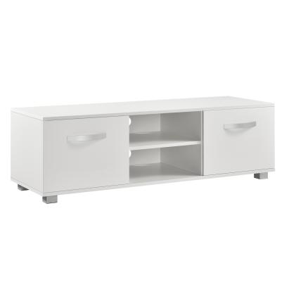 Comodă TV Laugar 120x40x38 cm, albă, cu 2 uși și rafturi