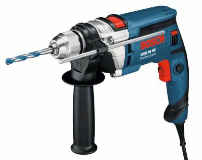 Mașină de găurit cu percuție Bosch GSB 16 RE, 750 W, mandrină 13 mm
