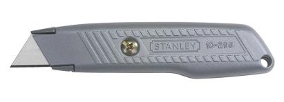 Cutter Stanley cu lama fixa trapezoidala 136 mm, corp zincat, 3 lame incluse
