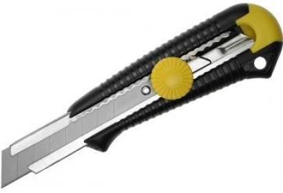 Cutter Stanley 18 mm cu mâner ergonomic și blocare sigură a lamei