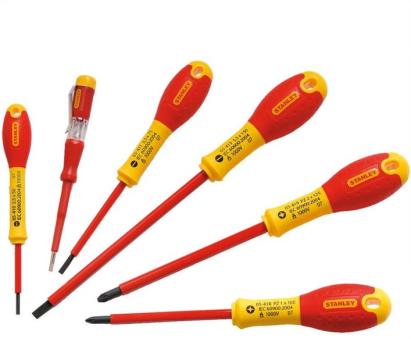 Set Stanley FATMAX 5 șurubelnițe izolate VDE + tester tensiune