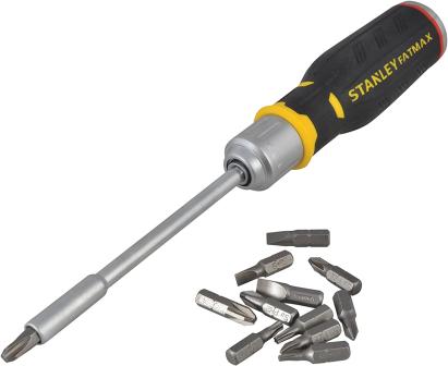 Șurubelniță multibit Stanley FatMax cu clichet și 12 biți PH PZ Torx