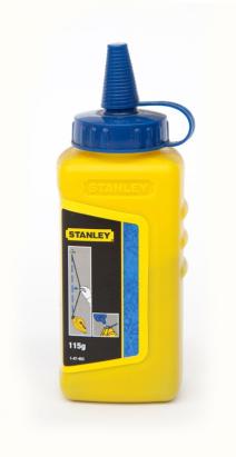 Praf de creta albastru Stanley 115 g, rezerva pentru trasare interior-exterior