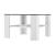 Masă de cafea Aachen 60x60x40 cm cu poliță, alb și gri închis