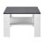 Masă de cafea Aachen 60x60x40 cm cu poliță, alb și gri închis