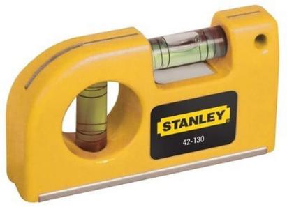 Nivela magnetica de buzunar Stanley 85 mm cu 2 fiole si baza cu magnet