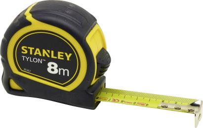 Ruleta Stanley Tylon 8 m x 25 mm cu carcasă ergonomică și precizie clasa II