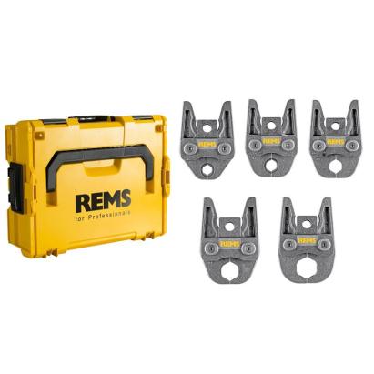 Set clești de presare REMS profil V 15-18-22-28-35 mm cu L-Boxx
