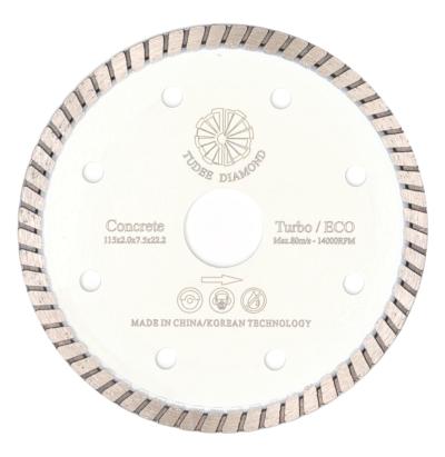 Disc diamantat turbo pentru beton dur si armat 115x22,2 mm Tudee