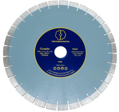 Disc diamantat profesional pentru granit 450x50x20x3,3 mm cu reductie