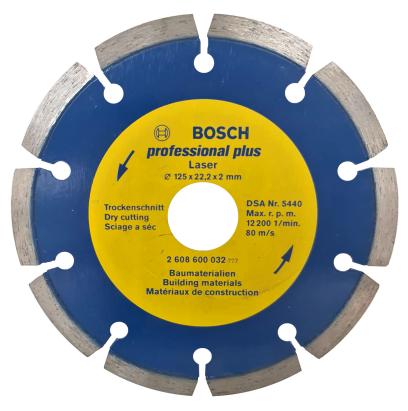 Disc diamantat Bosch 125 mm pentru materiale de construcții, tăiere uscată