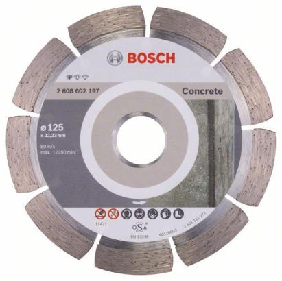 Disc diamantat Bosch Standard for Concrete 125 mm pentru beton, 22,23 mm
