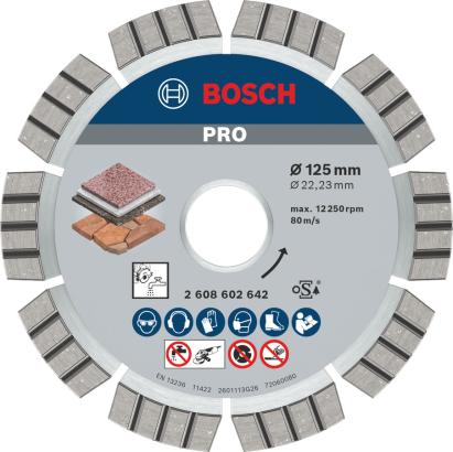 Disc diamantat Bosch Best for Stone 125 mm pentru piatra si materiale dure
