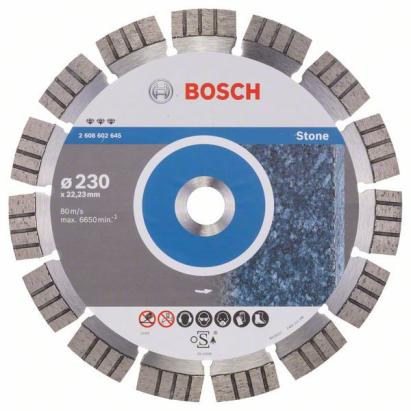 Disc diamantat Bosch Best for Stone 230 mm pentru piatră și minerale dure