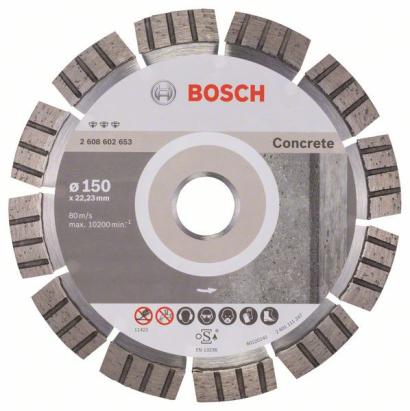 Disc diamantat Bosch Best pentru beton și beton armat, 150x22,23x12x2,4 mm