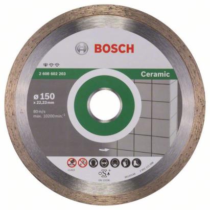 Disc diamantat Bosch Standard for Ceramic 150 mm, alezaj 22,23 mm