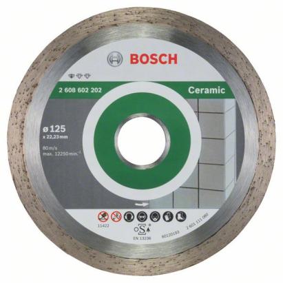 Disc diamantat Bosch Standard pentru ceramică 125 x 22,23 mm