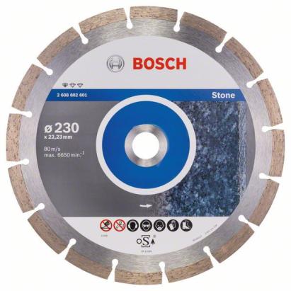 Disc diamantat Bosch Standard pentru piatra, 230 x 22,23 mm