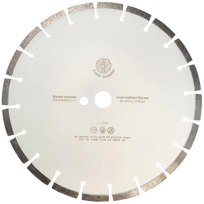 Disc diamantat segmentat pentru debitare beton 300x25,4x10x2,8 mm Tudee
