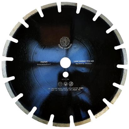 Disc diamantat segmentat pentru debitare asfalt 300x25,4x10x2,8 mm
