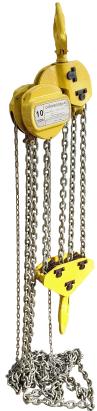 Palan manual cu lant 10T, ridicare 3 m, carlig rotativ 360°, 420 N