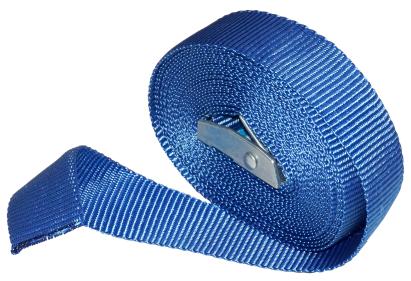 Chingă cu clichet fără cârlige 25 mm, 5 m, albastră pentru fixare