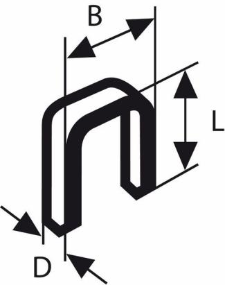 Set 5000 capse Bosch TK40 zincate 5,8 x 1,2 x 15 mm pentru capsator