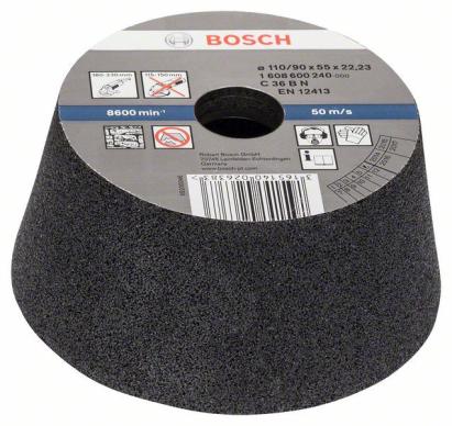 Piatră oală Bosch 110 mm, granulație 36, pentru șlefuire și finisare