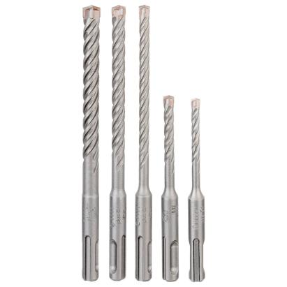 Set 5 burghie Bosch SDS Plus-5X pentru beton si zidarie, 5-10 mm