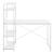 Birou alb cu raft Stavanger 120x60x122 cm, design modern