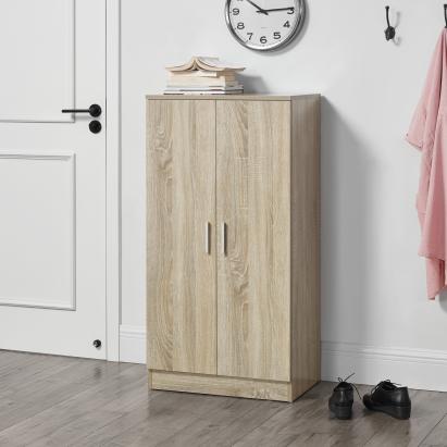 Pantofar cu 2 uși și 7 rafturi, Sonoma, 108x55x35 cm, [en.casa]