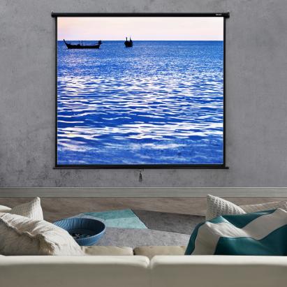 Ecran de proiecție manual 200x200 cm, 113 inch, HD 3D