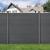 Gartenzaun Segovia 183x187 cm mit 2 Pfosten WPC Grau [neu.holz]