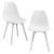 Set 2 scaune dining Brevik albe din plastic, design modern, 83x54x48 cm