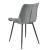 Set 2 scaune dining Mendoza gri închis, tapițate, cu picioare metalice