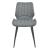 Set 2 scaune dining Mendoza gri închis, tapițate, cu picioare metalice