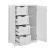 Badezimmerschrank Locust 81x55x30 cm Weiß en.casa